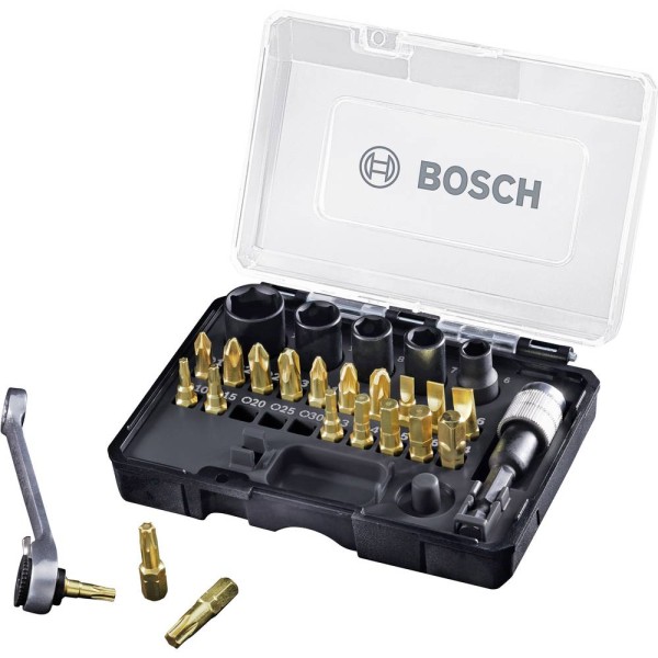 Комплектт Битове с тресчотка Bosch 27 части Limited Edition